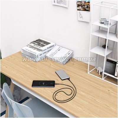 ���� ������ USB 2.0 AM to USB-C 1.0m 3A silicone BX30 black BOROFONE (6931474706928)