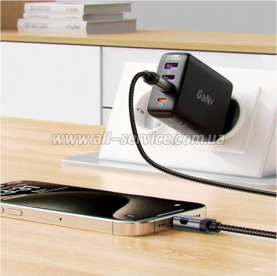 ���� ������ USB-C to USB-C 1.2m 60W digital display C15-03 Black Acefast (6974316283720)