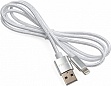 ���� ������ USB 2.0 AM to Lightning 1m nylon silver Vinga (VCPDCLNB1S)