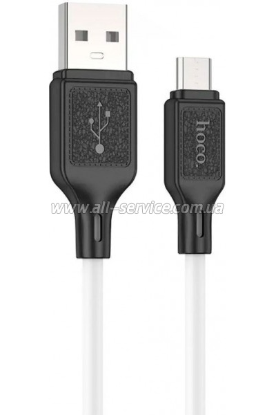 ���� ������ USB 2.0 AM to Micro 5P 1.0m Cool silicone X90 white HOCO (6931474788436)