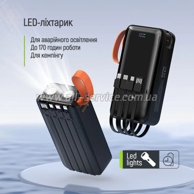 ������� ������������� ColorWay 20000mAh PowerHub PD 22.5W Black (CW-PB200LP07BK)