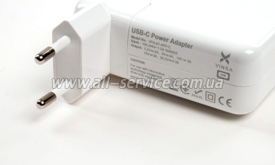 ���� ������� � �������� Vinga Apple 87W 5.2V3A/ 9V3A/ 12V3A/ 15V3A/ 20.2V4.3A USB-C (VPA-87-APP-C)