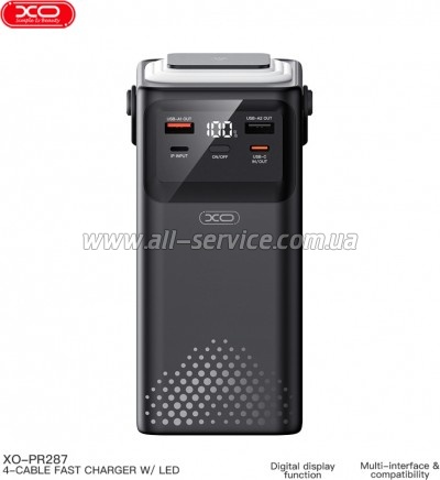 ������� ������������� XO 80000mAh PD 20W black (XO-PR287-BK)