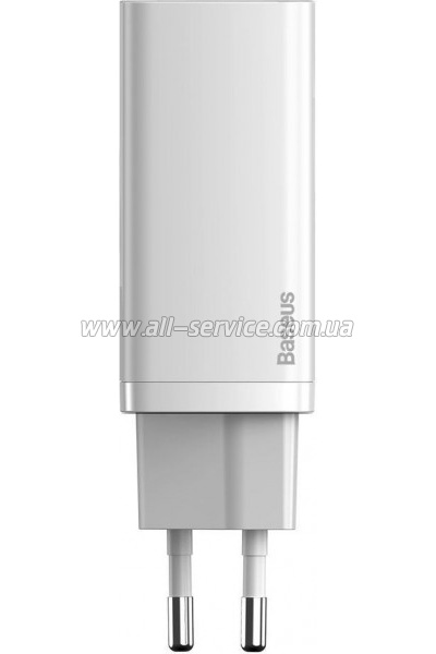 �������� ���������� Baseus 2xUSB 65W GaN white (CCGAN2L-B02)