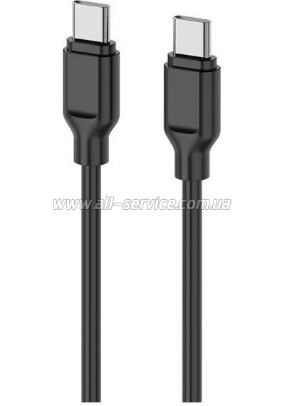 ���� ������ USB-C to USB-C 1.0m Glow 60W black 2E (2E-CCCC-BL)