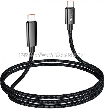 ���� ������ USB-C to USB-C 1.0m Benefit with display 100W U141 black HOCO (6942007611930)