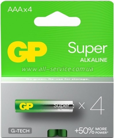  Gp AAA LR3 Super Alcaline * 4 (24A21-SB4 / 4891199218224)