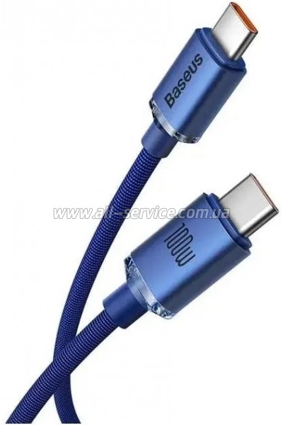 ���� ������ USB-C to USB-C 1.2m 100W blue Baseus (CAJY000603)