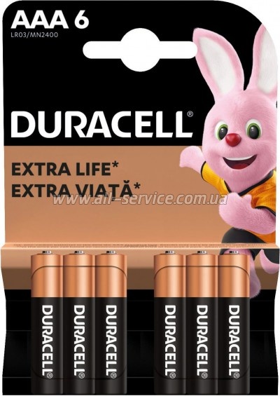 ��������� Duracell AAA MN2400 LR03 6��. (5000394107472 / 81483511)