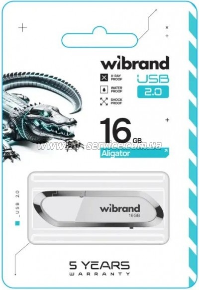  Wibrand 16GB Aligator White USB 2.0 (WI2.0/AL16U7W)