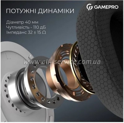  GamePro Asgard Bragi 7.1 RGB Tri-Mod White (HSW250W)