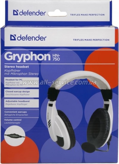 �������� Defender Gryphon HN-750 White (63747)