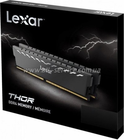     DDR4 16GB (2x8GB) 3200 MHz Thor Dark Gray Lexar (LD4BU008G-R3200GDXG)