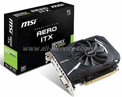���������� MSI GeForce GTX1050TI 4GB DDR5 AERO ITX OC (GF_GTX_1050_Ti_AERO_ITX4)