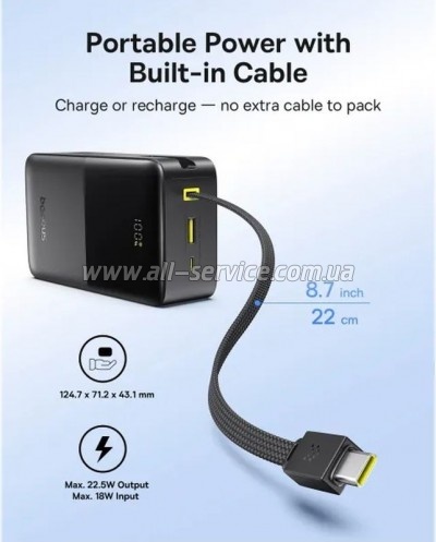 ������� ������������� Baseus EnerFill FC51 Bipow2 Pro 30000mAh PD 22.5W black (E0028100)