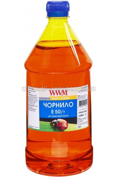 Чернила WWM 1000г Epson Stylus Photo R200 /R340 /RX620 Yellow Водорастворимые (E50/Y-4) Чернила WWM 1000г Epson Stylus Photo R200 /R340 /RX620 Yellow Водорастворимые (E50/Y-4)