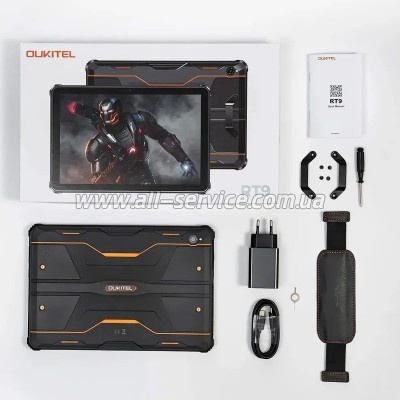  OUKITEL RT9 10.1" 6/256GB LTE Black-Orange (6931940766838)