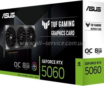  ASUS GeForce RTX5060 8Gb TUF GAMING OC (TUF-RTX5060-O8G-GAMING)