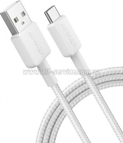 ���� ������ USB 2.0 AM to USB-C 1.8m 322 white Anker (A81H6H21)