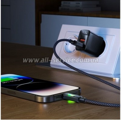 ���� ������ USB 2.0 AM to USB-C 1.2m 60W black Acefast (6974316284673)