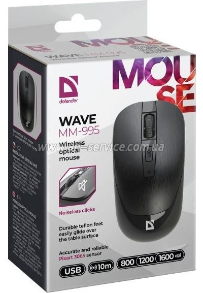  Defender Wave MM-995 Silent Wireless Black (52995)