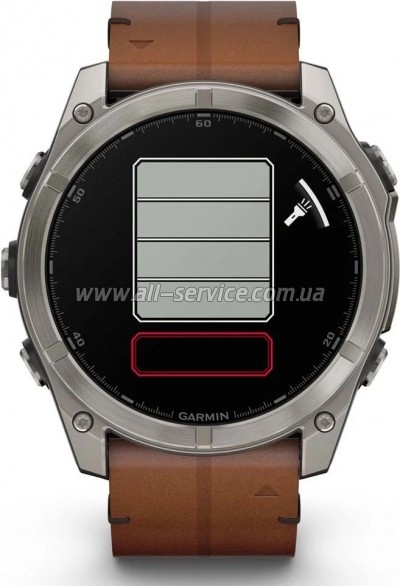 - Garmin fenix 8 51mm,AMOLED,Sapphire, Bare Ti, Blk/Chsnt Lthr (010-02905-40)