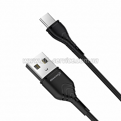   USB 2.0 AM to Type-C 1.0m Grand-X (PC-03B)