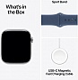 - Apple Watch Series 10 GPS 46mm Silver Aluminium Case with Denim Sport Band - M/L (MWWM3QH/A)
