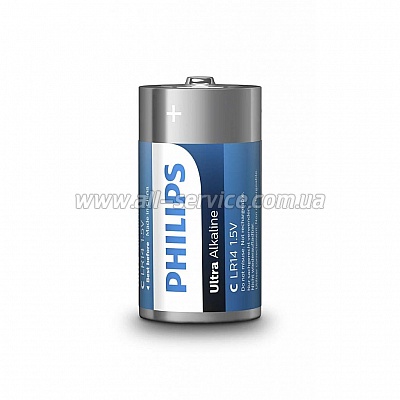  Philips Ultra Alkaline C BLI 2 (LR14E2B/10)