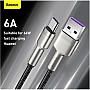 ���� ������ USB 2.0 AM to USB-C 1.0m Cafule Metal 66W black Baseus (CAKF000101)