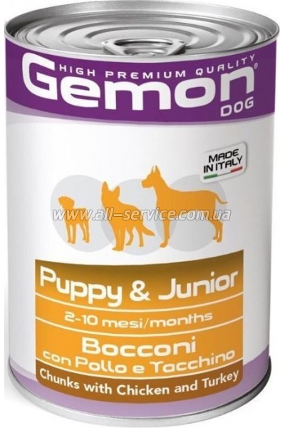    Gemon Dog Wet Puppy & Junior      415  (8009470387866)