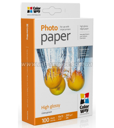  ColorWay Glossy 260/ 10x15 100 (PG2601004R)