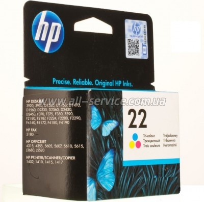 HP 22 DJ3920/ 3940/ PSC1410 color (C9352AE)