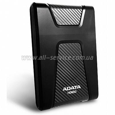  1TB ADATA HD650 2.5" USB 3.1 Durable Black (AHD650-2TU31-CBK)