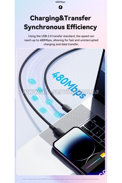 ���� ������ USB-C to Lightning 2.0m 20W white Essager (EXCTL-WLA02-P)