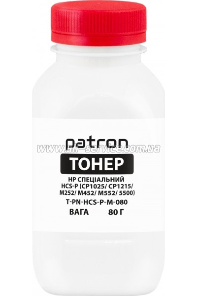 Тонер Patron HP CP1025/ CP1215/ M252/ M452/ M552/ Special Magenta бутль 80г (PN-HCS-P-M-080) Тонер Patron HP CP1025/ CP1215/ M252/ M452/ M552/ Special Magenta бутль 80г (PN-HCS-P-M-080)