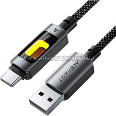 ���� ������ USB 2.0 AM to USB-C 1.2m 60W black Acefast (6974316284673)