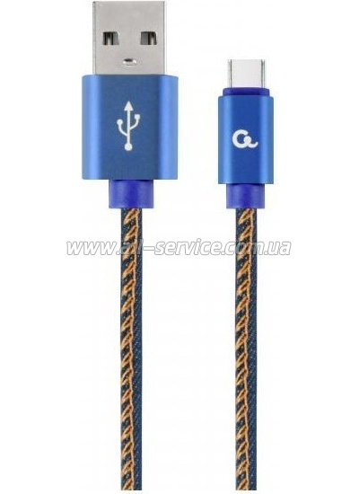 ���� ������ USB 2.0 AM to USB-C 2.0m Cablexpert (CC-USB2J-AMCM-2M-BL)