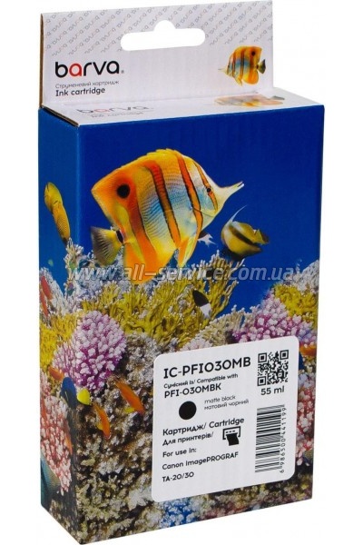 Картридж Barva Canon PFI-030MBK/ аналог 3488C001 matte black (IC-PFI030MB) Картридж Barva Canon PFI-030MBK/ аналог 3488C001 matte black (IC-PFI030MB)