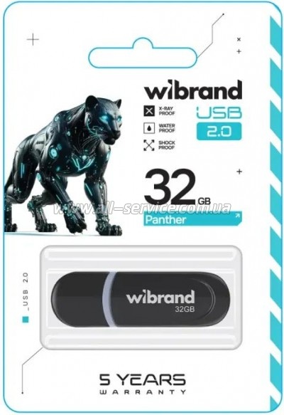  Wibrand 32GB Panther Black USB 2.0 (WI2.0/PA32P2B)