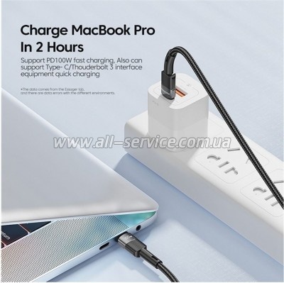 ���� ������ USB-C to USB-C 1.0m 100W black Essager (EXCTT1-XC01)