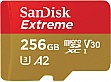   SanDisk 256GB microSDXC C10 UHS-I U3 A2 Extreme V30 + SD  (SDSQXA1-256G-GN6MA)