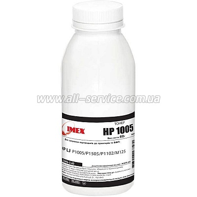 Тонер IMEX HP LJ P1005/ P1505/ P1102/ M125 бутль 60г (CMG-3-60) Тонер IMEX HP LJ P1005/ P1505/ P1102/ M125 бутль 60г (CMG-3-60)