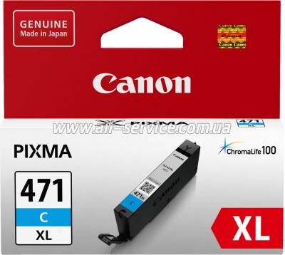  Canon CLI-471C XL PIXMA MG5740/ MG6840 Cyan (0347C001)