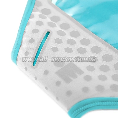 ����� YURBUDS Universal Ergosport LED Armband - Gray/Aqua for women (YBWNUARM02GNA)