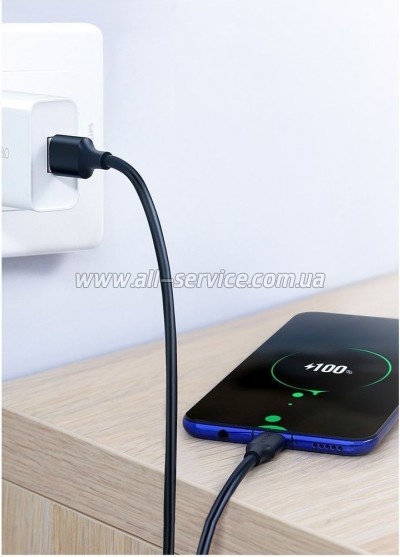 ���� ������ USB 2.0 AM to USB-C 0.5m 3.0A (18W) Nickel Plating US287 Black Ugreen (60115)