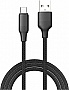 ���� ������ USB 2.0 AM to USB-C 1.0m 3A TPE embossed black ColorWay (CW-CBUC101-BK)