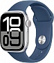 - Apple Watch Series 10 GPS 42mm Silver Aluminium Case with Denim Sport Band - M/L (MWWC3QH/A)
