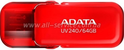  ADATA 64GB AUV 240 Red USB 2.0 (AUV240-64G-RRD)
