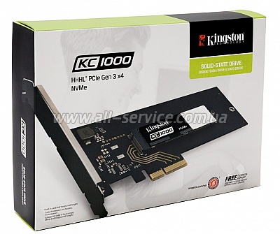 SSD  240GB Kingston M.2 KC1000 NVMe PCle 3.0 4x (SKC1000H/240G)